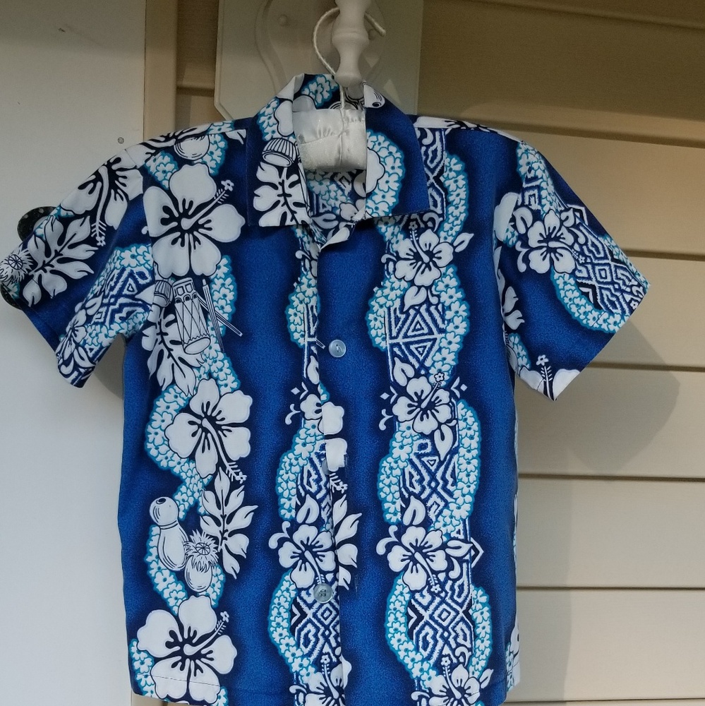 Lord of Hawaiia blue boy's shirt size 6